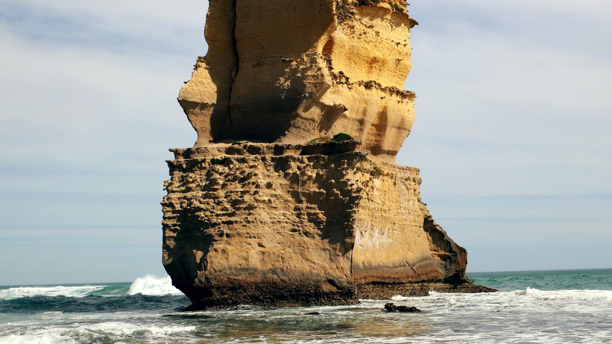 Apostle rock formation from beach